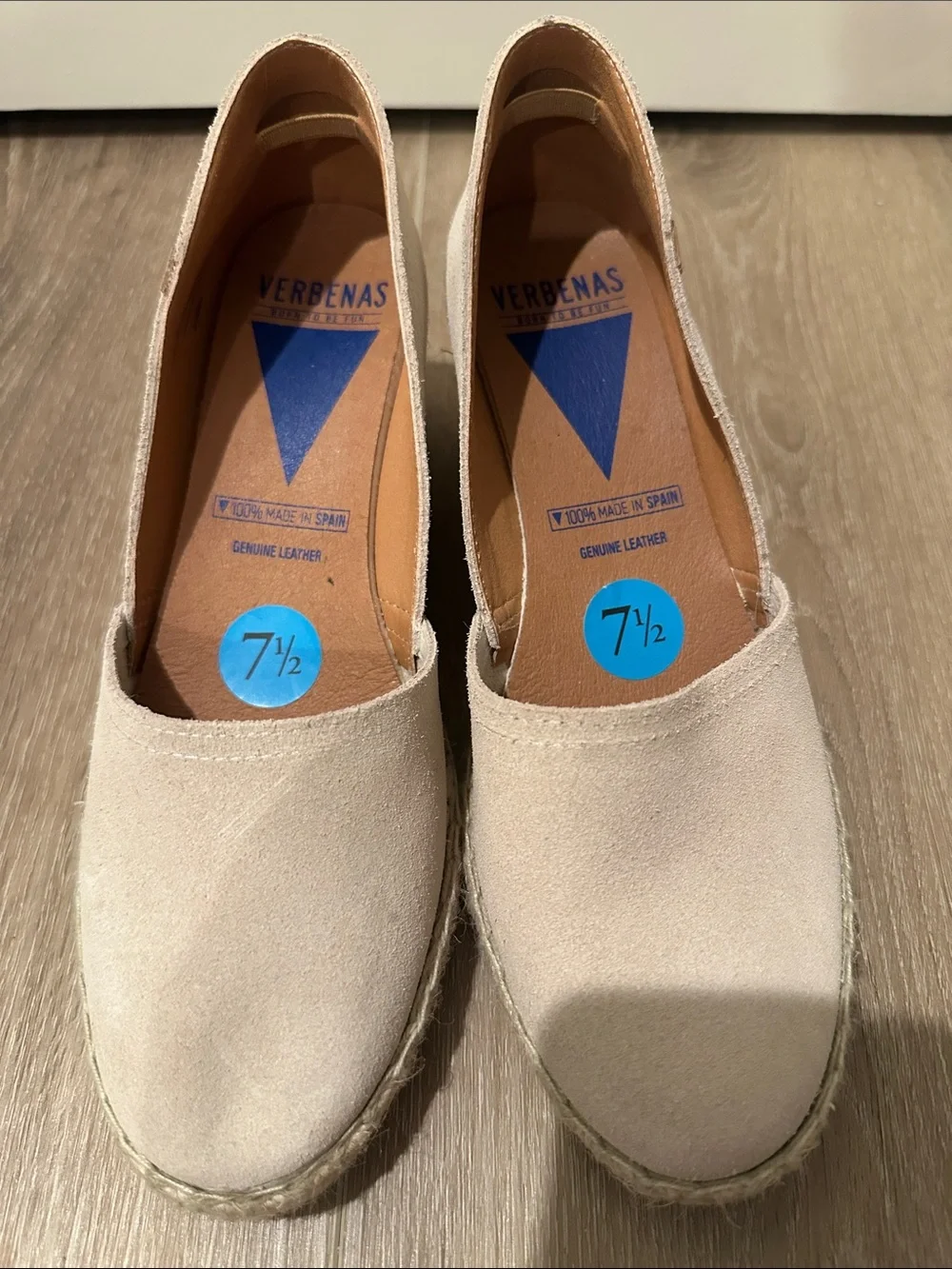 Verbenas Cream Suede Espadrille Flats